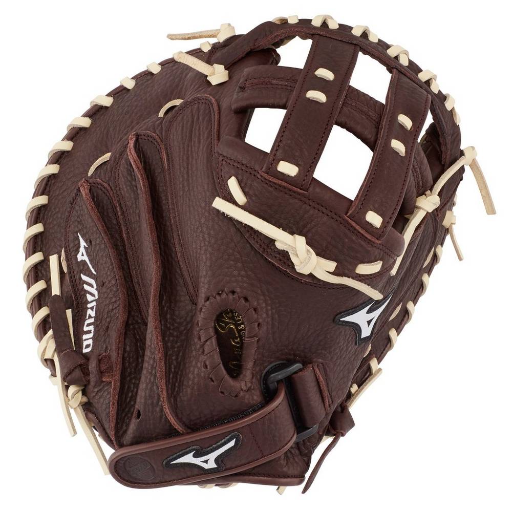 Catchers Mitt Mizuno Franchise Series Fastpitch 34" Mujer Cafe/Plateadas Outlet FEVD-08462